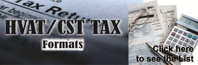 HVAT/CST Sales Tax Formats